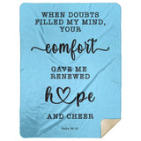 Typography Premium Sherpa Mink Blanket - Your Comfort Delights My Soul ~Psalm 94:19~