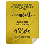 Typography Premium Sherpa Mink Blanket - Your Comfort Delights My Soul ~Psalm 94:19~