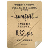 Typography Premium Sherpa Mink Blanket - Your Comfort Delights My Soul ~Psalm 94:19~