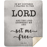 Typography Premium Sherpa Mink Blanket - The Lord Is My Saviour ~Psalm 118:5~