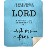 Typography Premium Sherpa Mink Blanket - The Lord Is My Saviour ~Psalm 118:5~