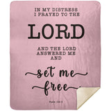 Typography Premium Sherpa Mink Blanket - The Lord Is My Saviour ~Psalm 118:5~