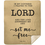 Typography Premium Sherpa Mink Blanket - The Lord Is My Saviour ~Psalm 118:5~