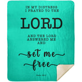 Typography Premium Sherpa Mink Blanket - The Lord Is My Saviour ~Psalm 118:5~