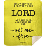 Typography Premium Sherpa Mink Blanket - The Lord Is My Saviour ~Psalm 118:5~