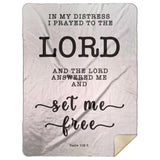 Typography Premium Sherpa Mink Blanket - The Lord Is My Saviour ~Psalm 118:5~