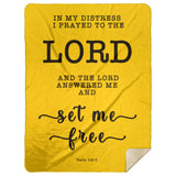 Typography Premium Sherpa Mink Blanket - The Lord Is My Saviour ~Psalm 118:5~
