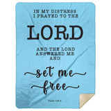 Typography Premium Sherpa Mink Blanket - The Lord Is My Saviour ~Psalm 118:5~