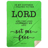 Typography Premium Sherpa Mink Blanket - The Lord Is My Saviour ~Psalm 118:5~