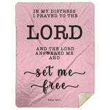 Typography Premium Sherpa Mink Blanket - The Lord Is My Saviour ~Psalm 118:5~