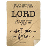 Typography Premium Sherpa Mink Blanket - The Lord Is My Saviour ~Psalm 118:5~