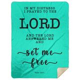 Typography Premium Sherpa Mink Blanket - The Lord Is My Saviour ~Psalm 118:5~