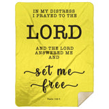 Typography Premium Sherpa Mink Blanket - The Lord Is My Saviour ~Psalm 118:5~