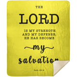 Typography Premium Sherpa Mink Blanket - He Has Become My Salvation ~Psalm 118:14~