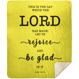 Typography Premium Sherpa Mink Blanket - Rejoice And Be Glad ~Psalm 118:24~
