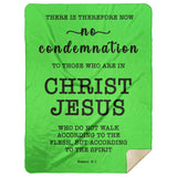 Typography Premium Sherpa Mink Blanket - No More Condemnation ~Romans 8:1~