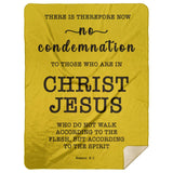 Typography Premium Sherpa Mink Blanket - No More Condemnation ~Romans 8:1~