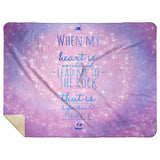Bible Verses Premium Mink Sherpa Blanket - Lead Me To The Rock ~Psalm 61:2~ Design 3