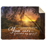 Bible Verses Premium Sherpa Mink Blanket - You Granted Me Life And Favor ~Job 10:12~