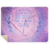 Bible Verses Premium Mink Sherpa Blanket - Lead Me To The Rock ~Psalm 61:2~ Design 10