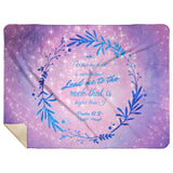Bible Verses Premium Mink Sherpa Blanket - Lead Me To The Rock ~Psalm 61:2~ Design 19