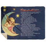 Bible Verses Premium Mink Sherpa Blanket - Prayer for Salvation ~Jonah 2:2-9~ (Design: Angel 3)