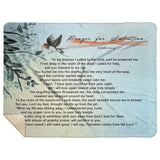 Bible Verses Premium Mink Sherpa Blanket - Prayer for Salvation ~Jonah 2:2-9~ (Design: Bird 2)