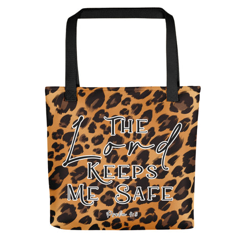 Limited Edition Premium Tote Bag - The Lord Keeps Me Safe (Design: Leopard)
