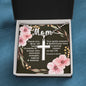 Artisan Crafted Stainless Steel Cross Necklace (Ball Chain) ~Proverbs 31:25-28~