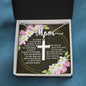 Artisan Crafted Stainless Steel Cross Necklace (Ball Chain) ~John 19:26-27~
