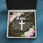 Artisan Crafted Stainless Steel Cross Necklace (Ball Chain) ~Psalm 139:13-14~