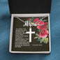 Artisan Crafted Stainless Steel Cross Necklace (Ball Chain) ~Proverbs Proverbs 22:6~