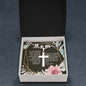 Artisan Crafted Stainless Steel Cross Necklace (Ball Chain) ~Exodus 20:12~