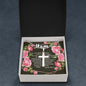 Artisan Crafted Stainless Steel Cross Necklace (Ball Chain) ~Isaiah 66:13~