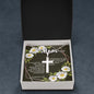 Artisan Crafted Stainless Steel Cross Necklace (Ball Chain) ~Colossians 3:20~