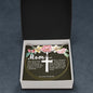 Artisan Crafted Stainless Steel Cross Necklace (Ball Chain) ~Proverbs 23:22-25~