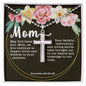 Artisan Crafted Stainless Steel Cross Necklace (Ball Chain) ~Proverbs 23:22-25~