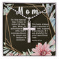 Artisan Crafted Stainless Steel Cross Necklace (Ball Chain) ~Exodus 20:12~
