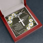 Artisan Crafted Stainless Steel Cross Necklace (Ball Chain) ~Colossians 3:20~