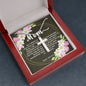 Artisan Crafted Stainless Steel Cross Necklace (Ball Chain) ~Psalm 139:13-14~