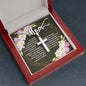 Artisan Crafted Stainless Steel Cross Necklace (Ball Chain) ~John 19:26-27~