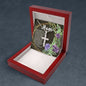 Artisan Crafted Stainless Steel Cross Necklace (Ball Chain) ~1 Timothy 5:8~