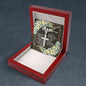 Artisan Crafted Stainless Steel Cross Necklace (Ball Chain) ~Psalm 127:3~