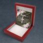 Artisan Crafted Stainless Steel Cross Necklace (Ball Chain) ~Psalm 139:13-14~