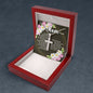 Artisan Crafted Stainless Steel Cross Necklace (Ball Chain) ~John 19:26-27~