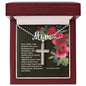 Artisan Crafted Stainless Steel Cross Necklace (Ball Chain) ~Proverbs Proverbs 22:6~