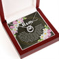 Pure Love Dancing CZ Crystal White Gold Finish Necklace ~John 19:26-27~