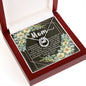 Pure Love Dancing CZ Crystal White Gold Finish Necklace ~Psalm 127:3~