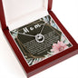 Pure Love Dancing CZ Crystal White Gold Finish Necklace ~Exodus 20:12~