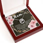 Pure Love Dancing CZ Crystal White Gold Finish Necklace ~Proverbs 31:25-28~